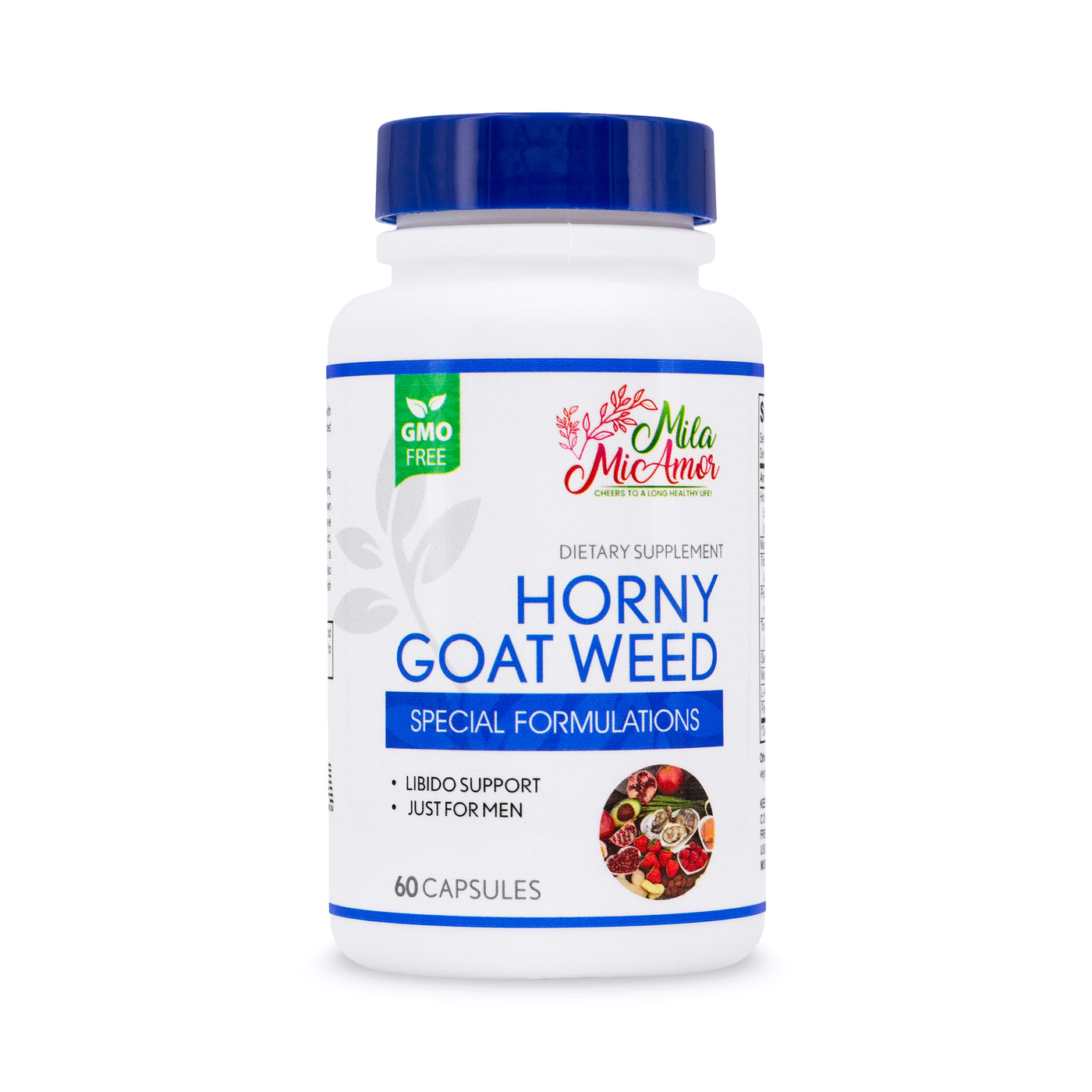 Horny Goat Weed | Libido Support for Men | Joint and Back Pain Relief | Allergen-Free | Non-GMO | Made in USA | 60 Capsules