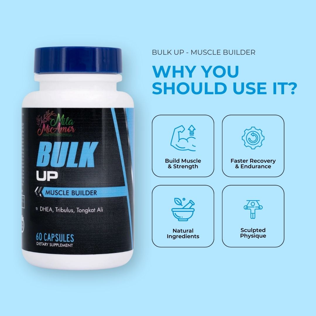 Bulk up Muscle Builder with DHEA, Tribulus, Tongkat Ali Improve Re