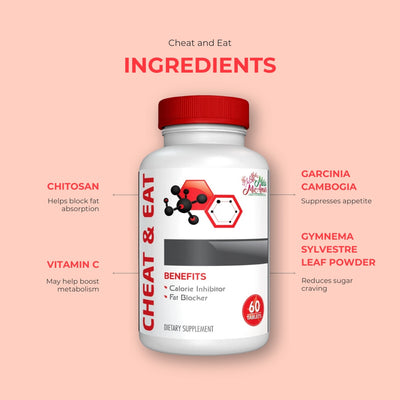 Cheat and Eat | Caffeine Free | Craving Control and Support | Guilt-Free Indulgence Support | Made in USA | 60 tablets