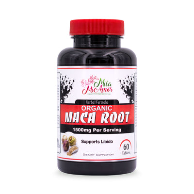 Organic Maca Root | Sustained Energy Boost | Peak Performance Support for Men and Women | Maintain Healthy Hormone Levels | Made in USA | 1500 mg - 60 Tablets