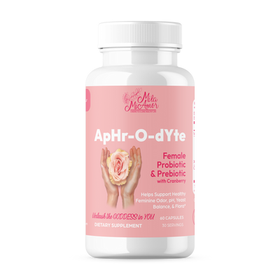 ApHr-O-dYte Female Probiotic & Prebiotic with Cranberry | Gluten Free | Vegan | Non-GMO | 60 capsules