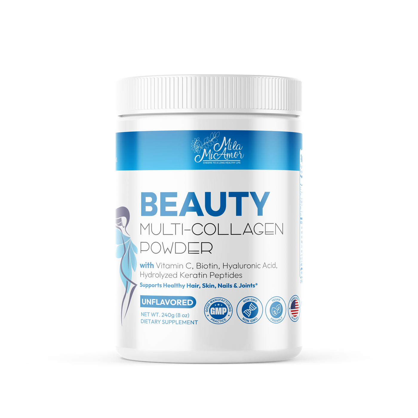 Beauty Multi-Collagen Powder | Non-GMO | Vegan | 30 Servings