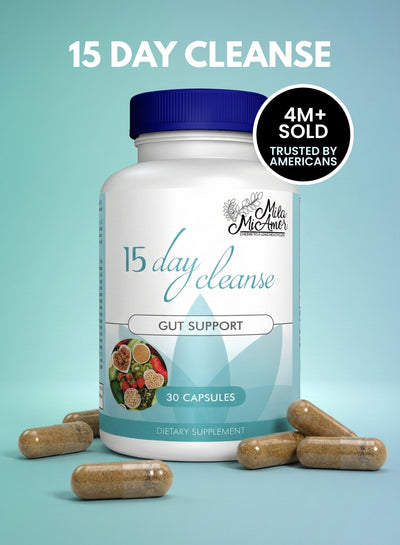 15 Day Cleanse - Gut and Colon Support | Caffeine Free | Advanced Formula with Senna, Cascara Sagrada, & Psyllium Husk | Non-GMO | 30 capsules