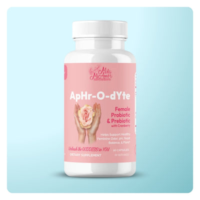 ApHr-O-dYte Female Probiotic & Prebiotic with Cranberry | Gluten Free | Vegan | Non-GMO | 60 capsules