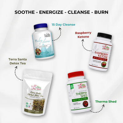 Soothe Energize Cleanse Burn | Fat Burner | Metabolism Booster | Digestive Cleanse | Weight Loss Bundle | Made in USA
