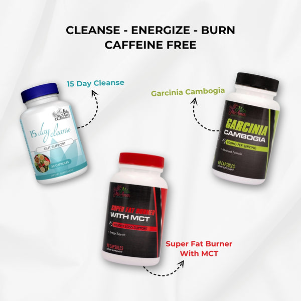 Cleanse Energize Burn | Caffeine Free | MCT, Garcinia Cambogia, 15 Day Cleanse | Fat Burner | Cleanse and Detox