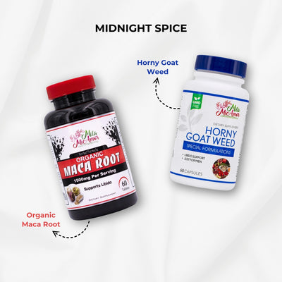 Midnight Spice | Maca Root and Horny Goat Weed | Caffeine Free | Fertility Supplements | Made in USA