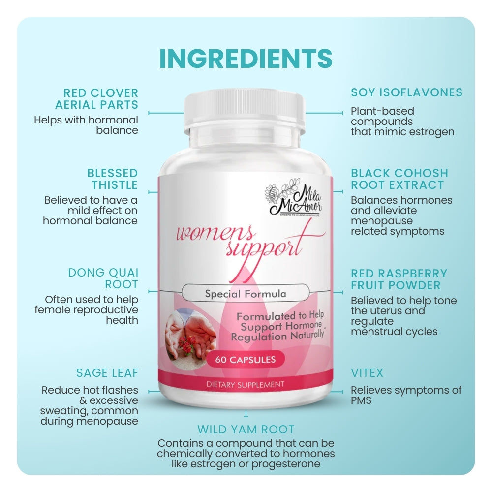 Women's Support | Special Formula | Hormone Regulator w/ Natural Ingredients | 60 Capsules