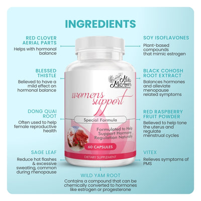 Women's Support | Special Formula | Hormone Regulator w/ Natural Ingredients | 60 Capsules