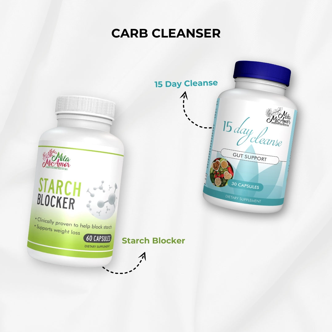 Carb Cleanser | Caffeine Free | 15 Day Cleanse - Gust and Colon Support | Starch Blocker | Cleanse and Detox | Made in USA