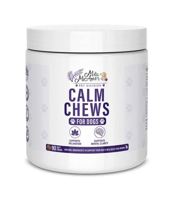 Calm Chews for Dogs – Calming & Relaxation Support – Supports Mental Clarity – Natural Ingredients – Daily Wellness Soft Chews – 90 Count