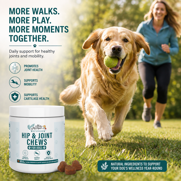 Hip & Joint Chews for Dogs – Joint Health, Mobility & Cartilage Support – Natural Ingredients – Daily Wellness Soft Chews – 90 Count