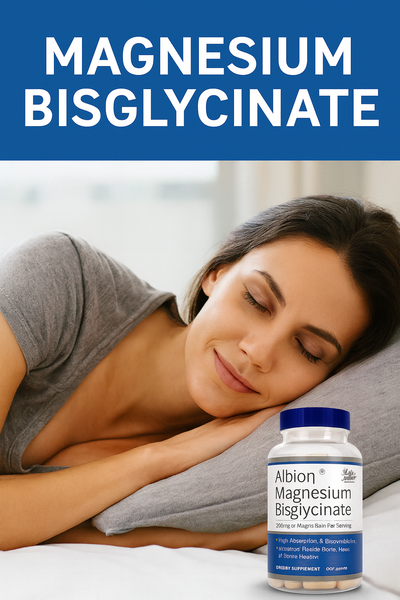 Albion® Magnesium Bisglycinate | Highly Absorbable Chelated Magnesium for Muscle, Sleep & Energy Support | 200 mg per Serving | 60 Capsules