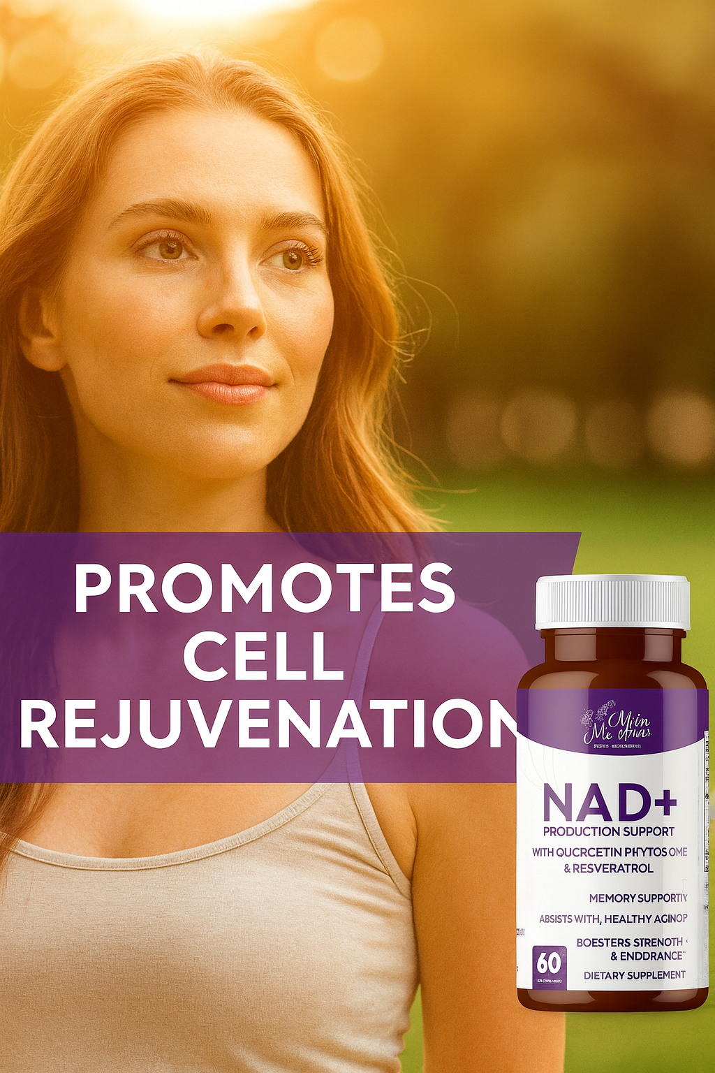 NAD+ Cellular Energy & Anti-Aging Supplement | Boost Energy, Focus & Longevity | Supports Mitochondrial Health, DNA Repair & Brain Function | 60 Capsules