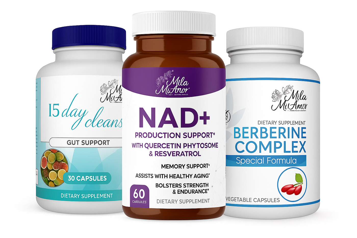 The EternaWell Kit | NAD+ Cellular Energy & Anti-Aging Supplement | 15 Day Cleanse Gut Support | Berberine Complex Healthy Body Support