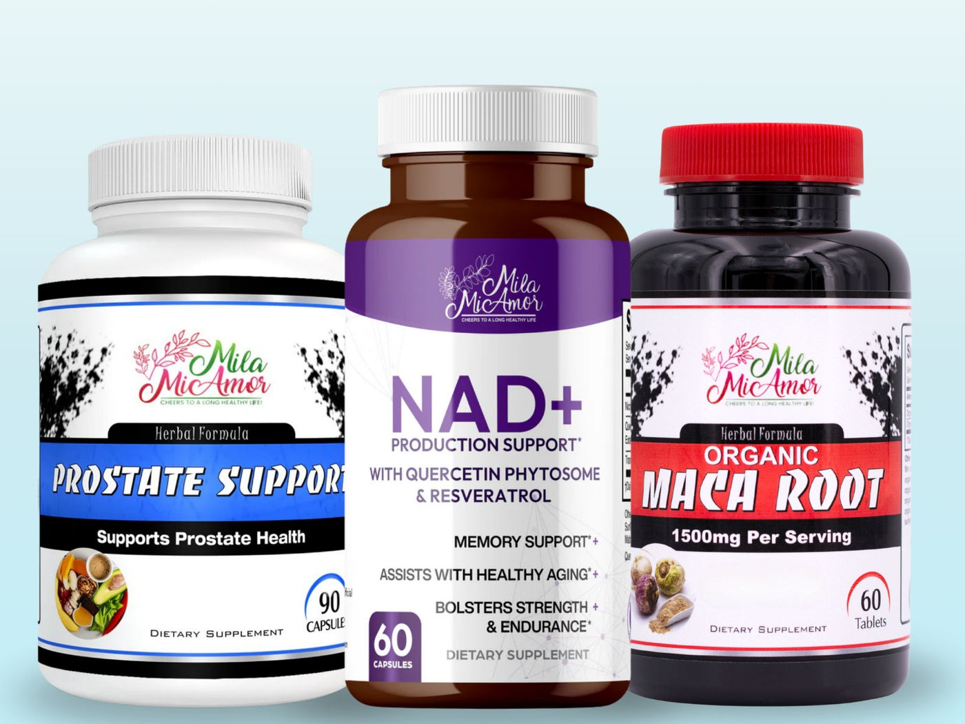 Homme Signature Collection | NAD+ Cellular Energy & Anti-Aging Supplement | Organic Maca Root Sustained Energy Boost | Prostate & Urinary Support