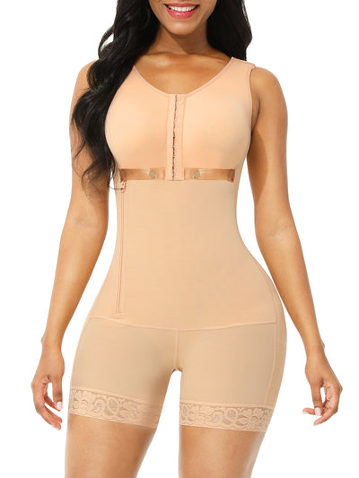 Full Body Shaper w/ Glue Zipper & Open Crotch