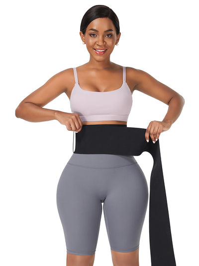 Black Latex Tummy Wrap Compression Band