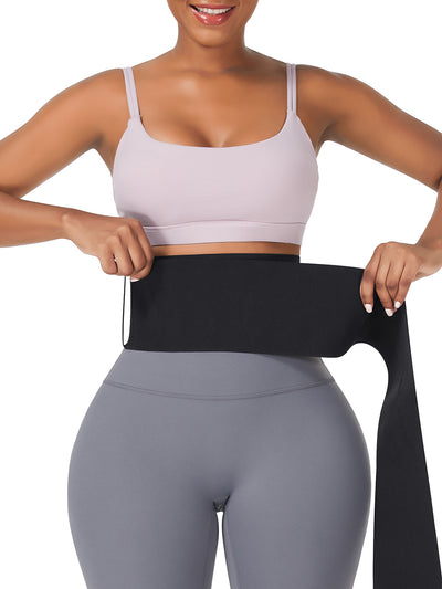 Black Latex Tummy Wrap Compression Band