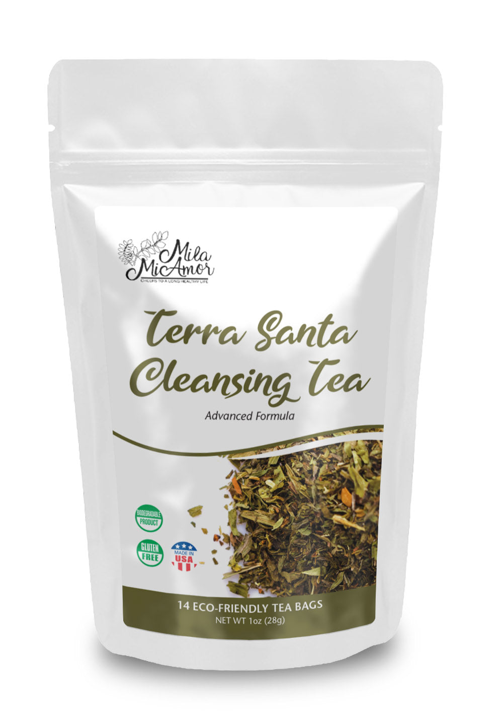 Terra Santa Cleansing Tea | Herbal Blend | Digestive Support | Made in the USA | 14 Tea Bags