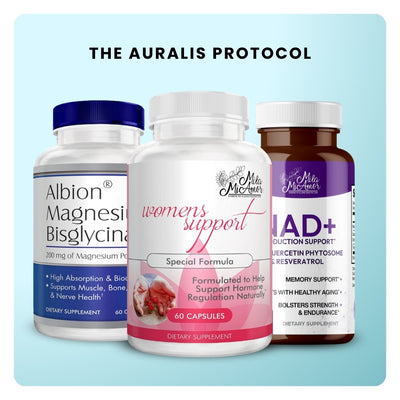 The Auralis Protocol | NAD+ Cellular Energy & Anti-Aging Supplement | Women's Support Hormone Regulator | Magnesium Bisglycinate Recovery Support