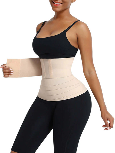 Black Latex Tummy Wrap Compression Band