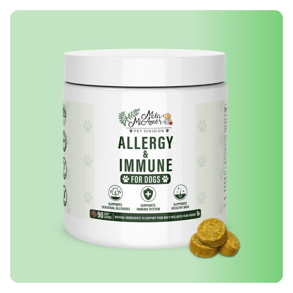 Allergy & Immune Soft Chews for Dogs – Seasonal Allergy, Immune System & Healthy Skin Support – Natural Ingredients – 90 Soft Chews