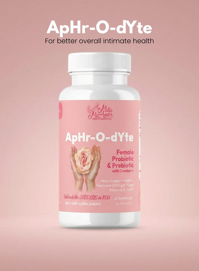 ApHr-O-dYte Female Probiotic & Prebiotic with Cranberry | Gluten Free | Vegan | Non-GMO | 60 capsules