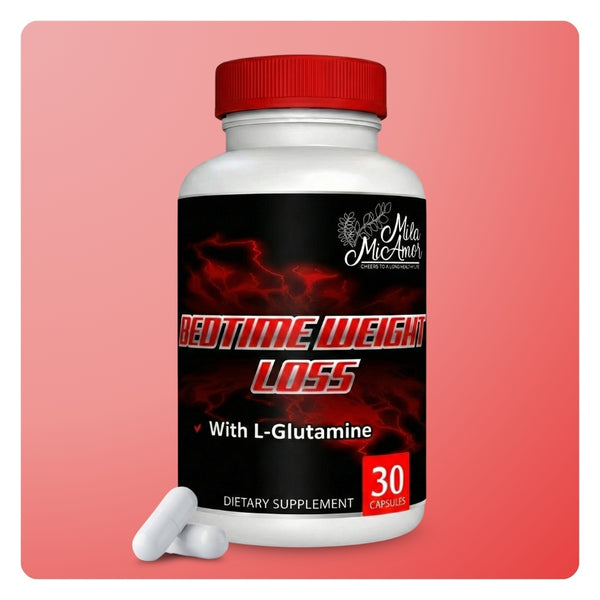 Bedtime Weight Loss | Caffeine Free | Weight Loss Support with L-Glutamine | Gut Health Support | Burn Fat | 30 capsules