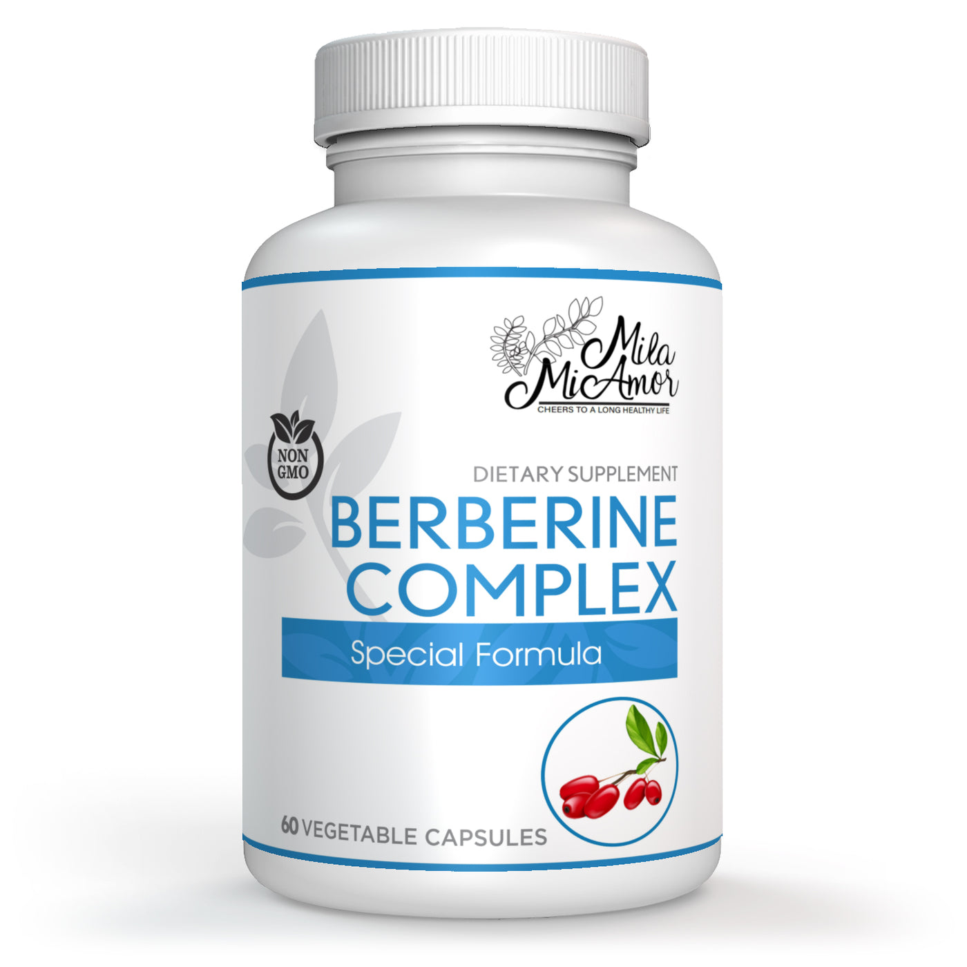 Berberine Complex HCL 500mg | Special Formula with Melon Fruit and Banaba Leaf | Non-GMO | Made in USA | 60 Capsules
