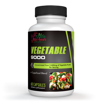 Vegetable 9000 | Gut-friendly Prebiotics | Cruciferous Power | Immunity Booster | 9000 mg Vegetable Powder per Serving | Made in USA | 60 Capsules