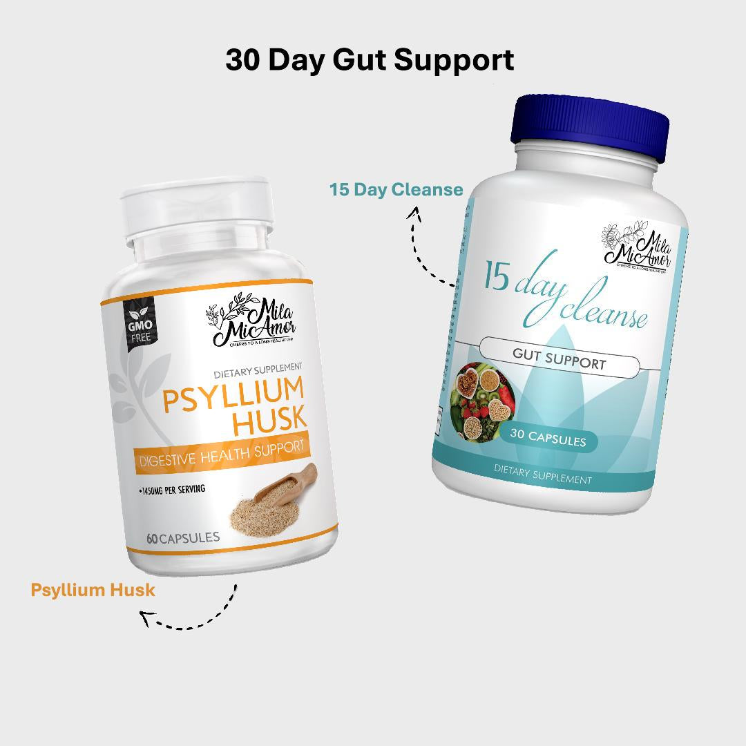 30 Day Gut Support | CAFFEINE FREE | ADVANCED FORMULA WITH SENNA, CASCARA SAGRADA, & PSYLLIUM HUSK | NON-GMO | 30 DAYS
